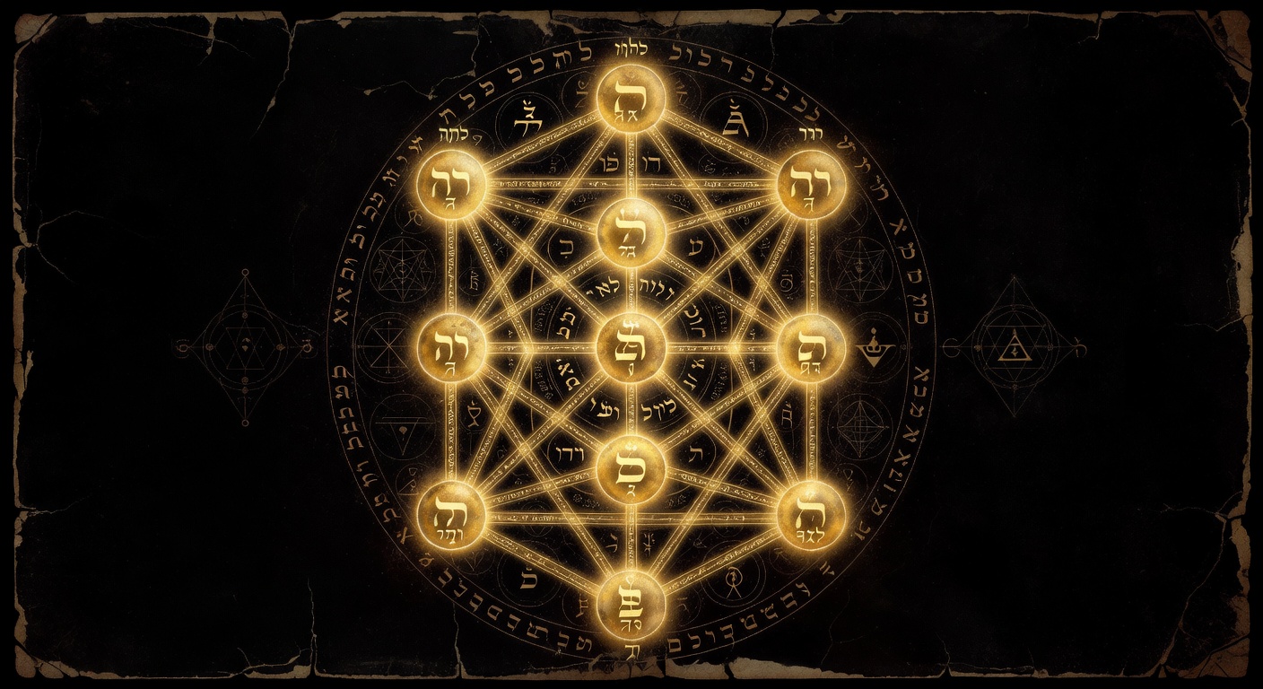 The Kabbalistic Tree of Life with ten sefirot