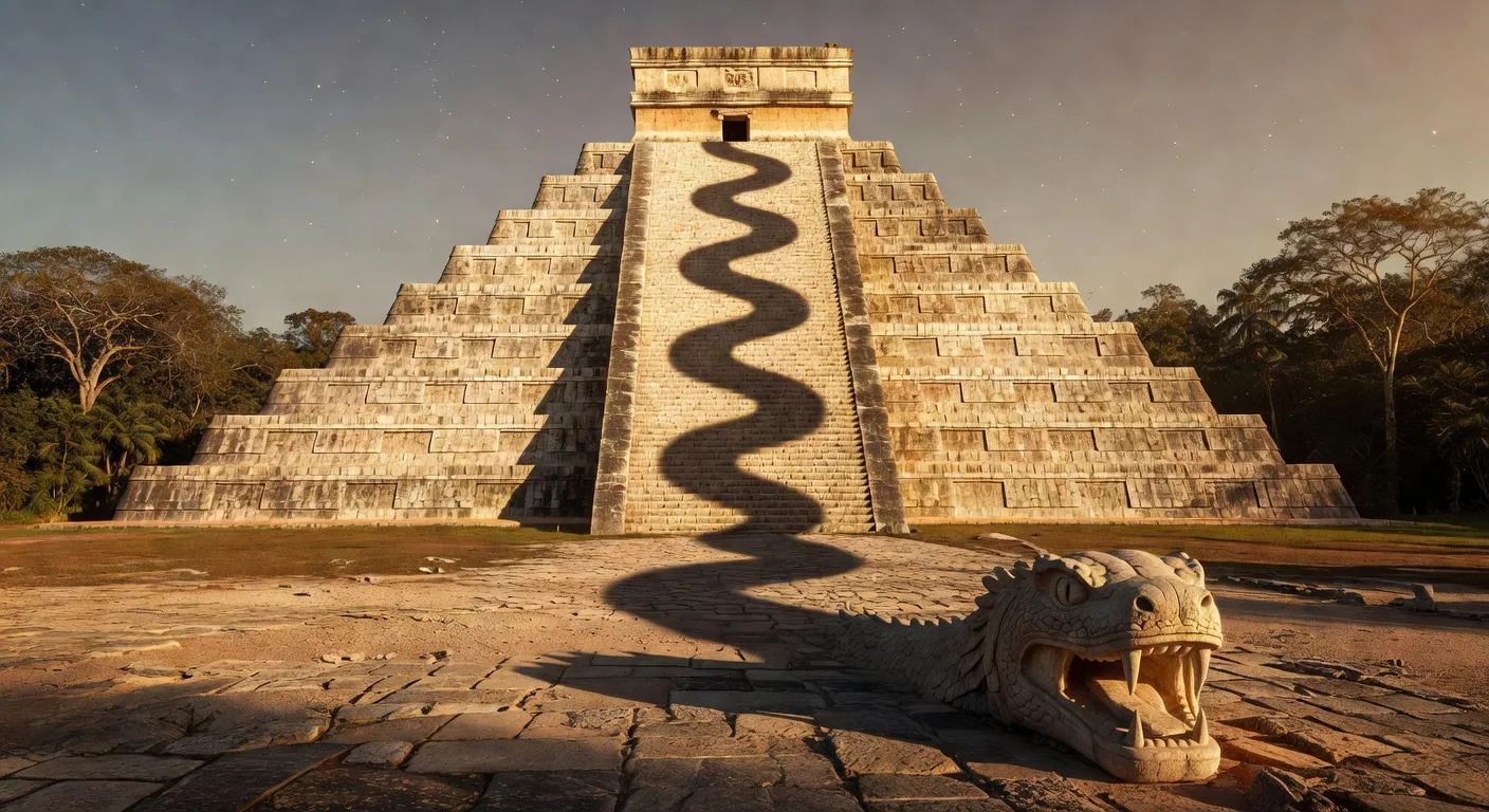 Chichen Itza serpent shadow at equinox