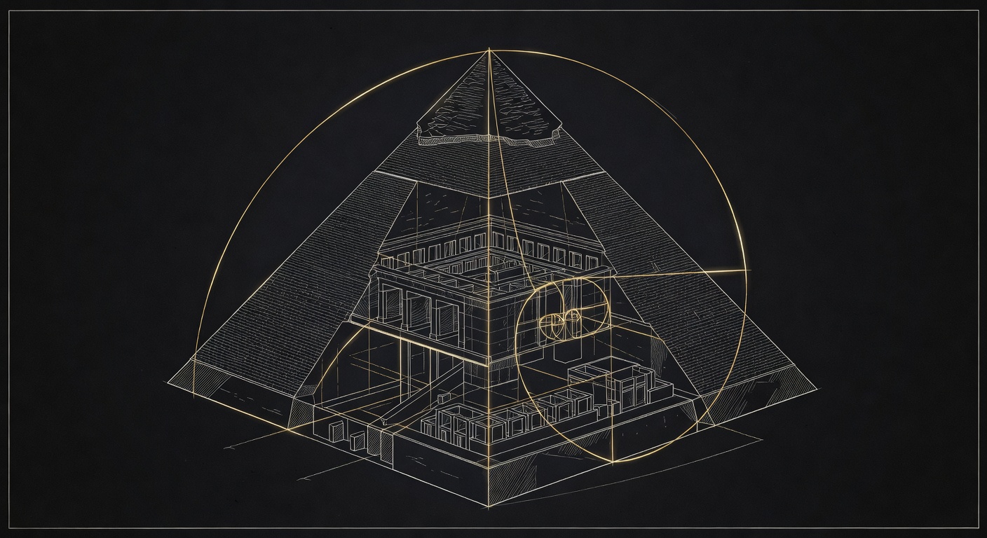 The Great Pyramid of Giza showing its precise construction