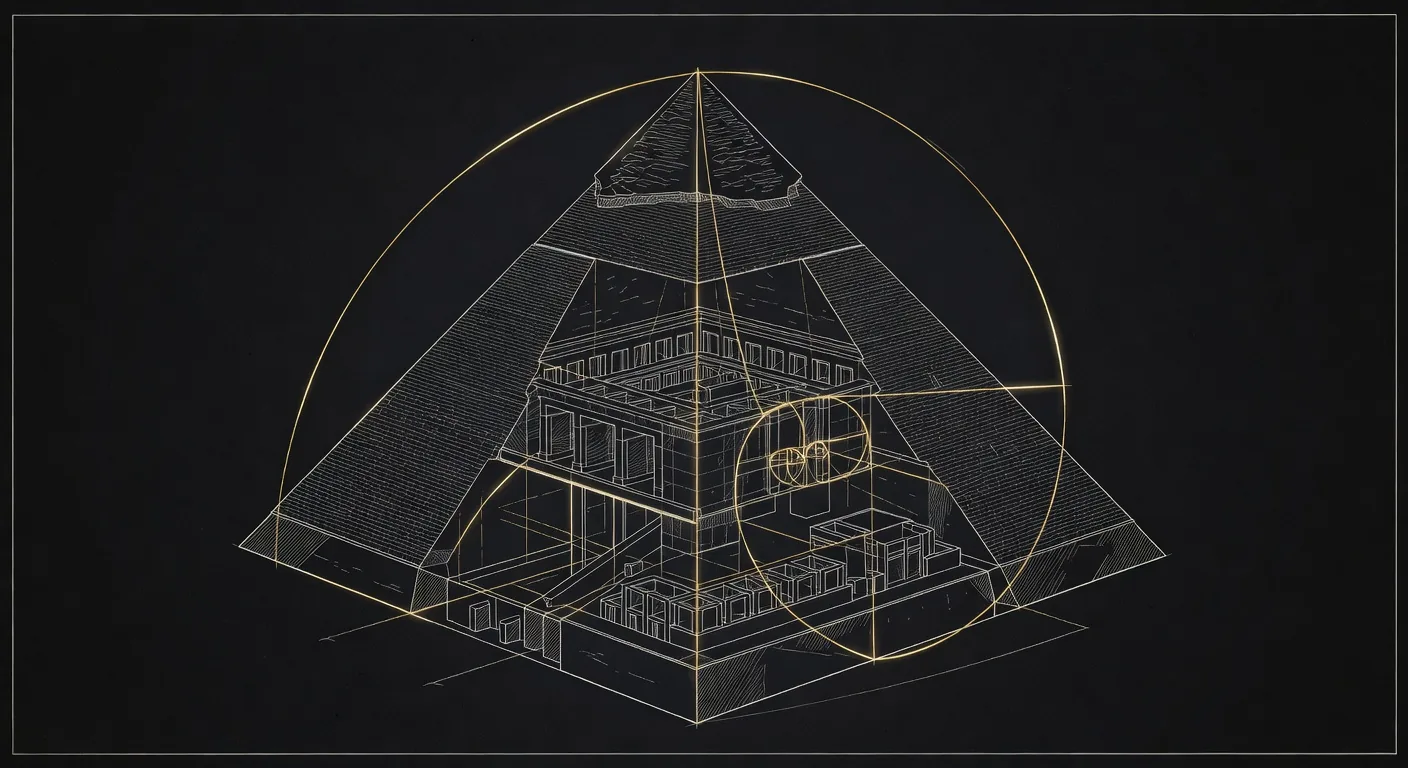 The Great Pyramid of Giza showing its precise construction