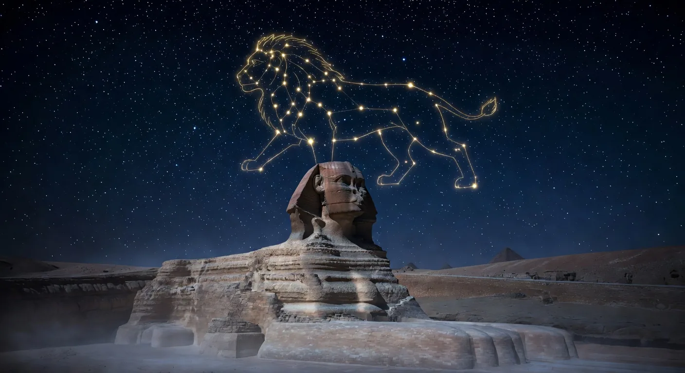 The Great Sphinx of Giza showing water erosion patterns